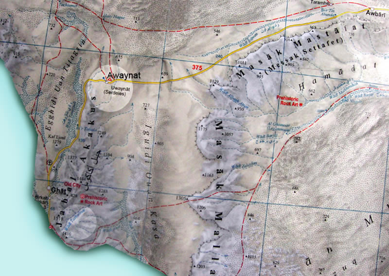 map of acacus, Akakous